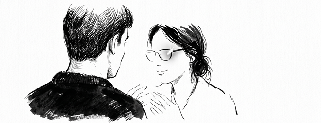 Ilustración en blanco y negro para Tu sonrisa